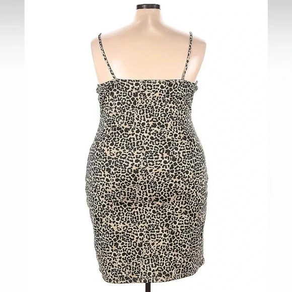ASOS Wednesday's Girl Leopard Cami Party Mini Dress Plus Size 18 - Picture 5 of 7